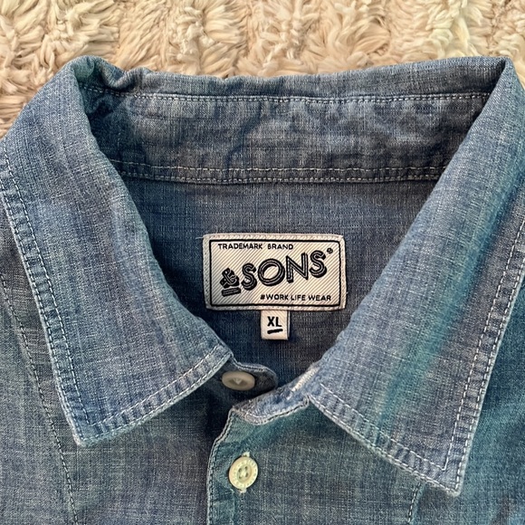 And Sons blue button down XL - Picture 2 of 8